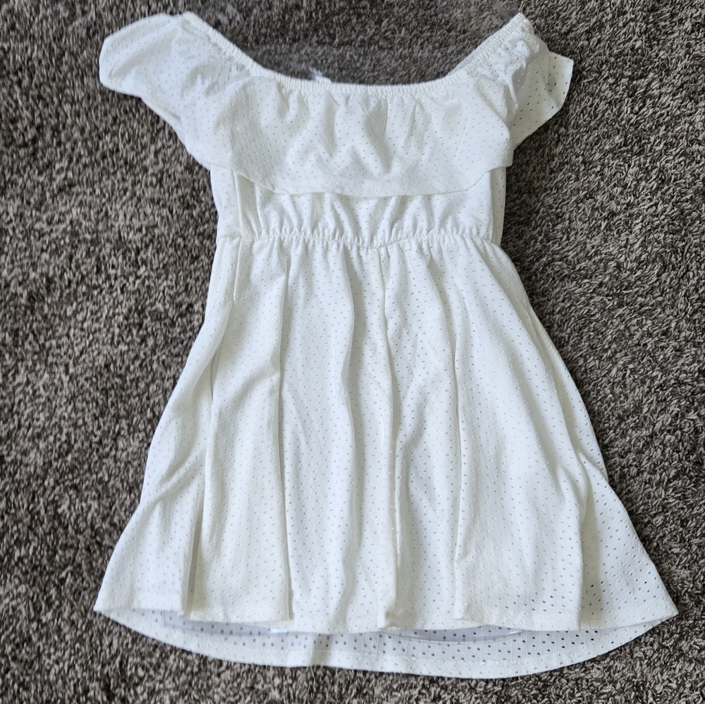 Speechless White Dress with Ruffle top - Picture 4 of 4